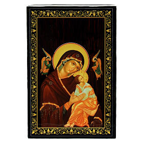 Lady of Perpetual Help Box 9x6 cm Russian lacquer