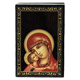 Caixa com laca russa Mãe de Deus Igorevskaya 9x6 cm