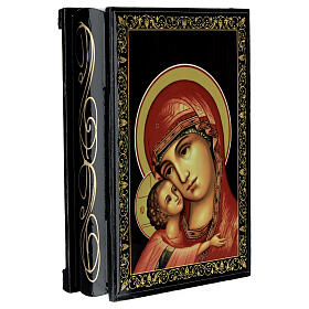 Russian box with lacquer, Igorevskaya Mother of God, 5.5x4 in