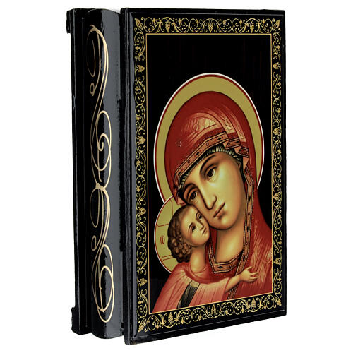 Russian box with lacquer, Igorevskaya Mother of God, 5.5x4 in 2