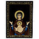 Russian lacquer box, Our Lady of the Sign, 5.5x4 in s1