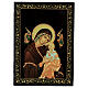 Papier-maché box, Our Lady of Perpetual Help, Russian lacquer, 5.5x4 in s1