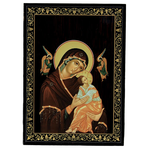 Szkatułka rosyjska Matka Boża Nieustającej Pomocy, 14x10cm 1