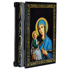 Boîte laque russe 14x10 cm icône de Jérusalem de la Mère de Dieu