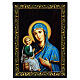 Scatola lacca russa 14x10 cm cartapesta Madonna Ierusalimskaya s1
