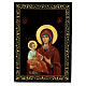 Papier-maché box, Mother of God of Three Hands, Russian lacquer, 5.5x4 in s1