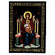 Caja laca rusa 14x10 cm Virgen en el trono s1