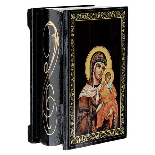 Russische lackierte Schachtel Madonna Konevskaya, 9x6 cm 2