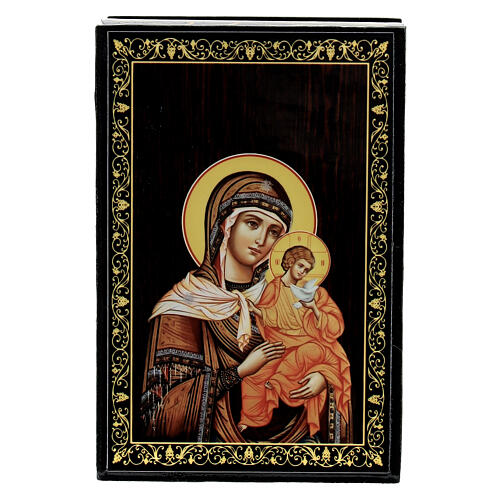 Russian lacquer box 9x6 Madonna Konevskaya 1