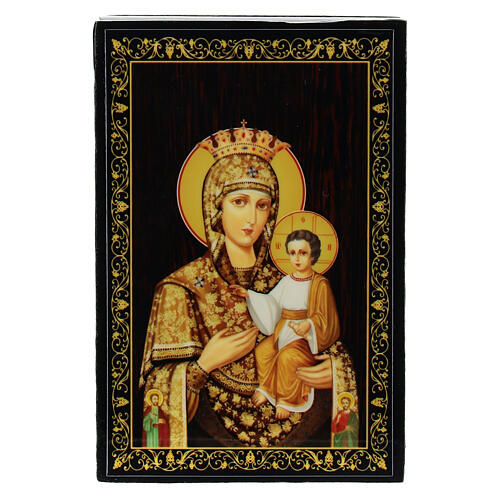 Szkatułka z masy papierowej, Samonapisavshaiasia, 9x6cm 1