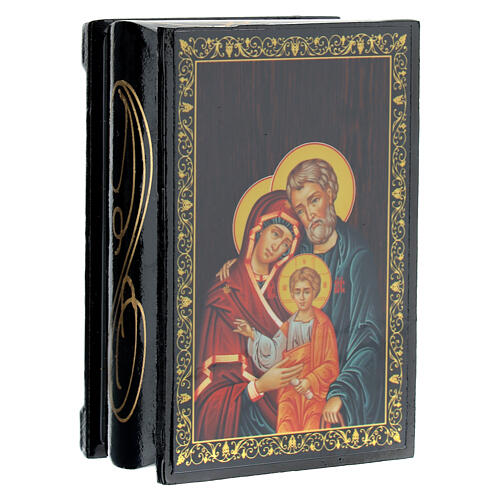 Box with Holy Family, 3.5x2.5 in, Russian lacquer 2