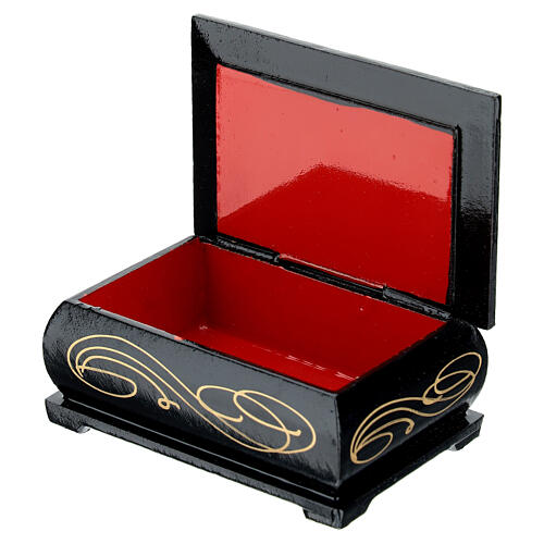 Papier-maché box with Russian lacquer, Holy Trinity, 3.5x2.5 in 3