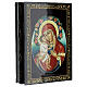 Russian lacquer paper mache box 22x16 cm Mother of God Jirovitskaya s2