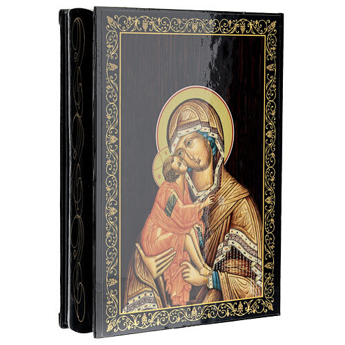 Caja laca rusa 22x16 cm Virgen Donskaya 2