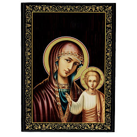 Gruzinskaya Madonna Schachtel aus Pappmaché, 22x16 cm