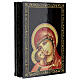 Russian lacquer on papier-maché box, Igorevskaya Mother of God, 9x6 in s2