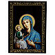Scatola lacca russa 22x16 cm Madonna Ierusalimskaya cartapesta s1