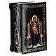 Russian lacquer box Virgin Mary on the Throne 9x6 cm s2