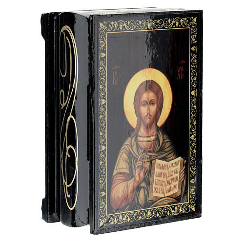 Christ Pantocrator icon box 9x6 paper mache 2