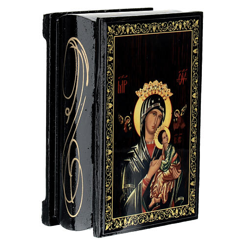 Papier-maché box, 3.5x2.5 in, Our Lady of Perpetual Help 2