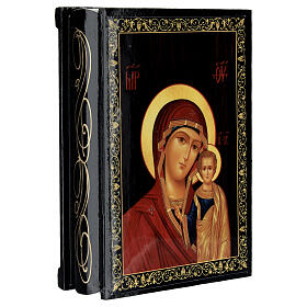 Caja laca rusa Virgen Kazanskaya 14x10 cm