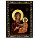 Russian lacquer of the Mother of God of Smolensk, papier-maché box, 9x6 in s1