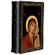 Scatola Madonna Kazanskaya 22x16 cm lacca russa s6