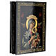 Russian lacquer of Our Lady of Perpetual Help, papier-maché box, 9x6 in s2