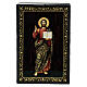 Caixa russa Cristo Pantocrator de corpo inteiro 9x6 cm papel-machê s1