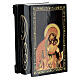 Box of 3.5x2.5 in, Mother of God of Kykkos, Russian papier-maché lacquer s2