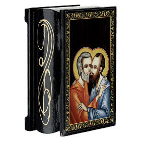 Peter and Paul Russian lacquer box 9x6 cm paper mache