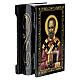 Box of 3.5x2.5 in, St. Nicholas of Myra, Russian papier-maché lacquer s2