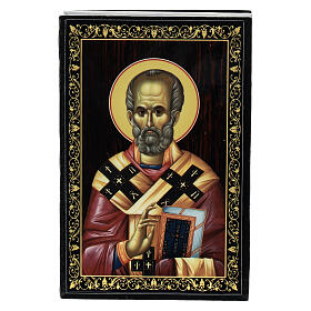 St. Nicholas Russian lacquer paper-mache box 9x6 cm