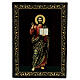 Box of 5.5x4 in, full-length Christ Pantocrator, Russian papier-maché lacquer s1