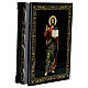 Box of 5.5x4 in, full-length Christ Pantocrator, Russian papier-maché lacquer s2
