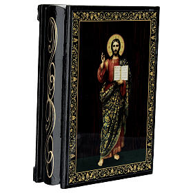 Pudełko rosyjskie Chrystus Pantokrator, 14x10 cm