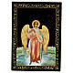 Russian lacquer box Guardian Angel 9x6 cm paper mache s1