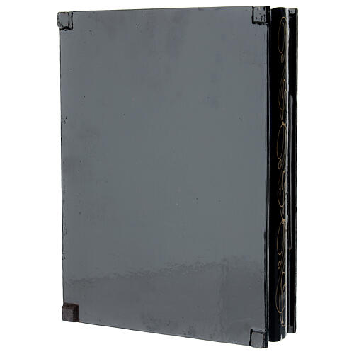 Scatolina San Nicola 22x16 cm lacca russa cartapesta 4
