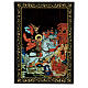 Russian lacquered icon box St George paper-mache 22x16 cm s1