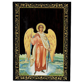 Russian lacquer icon box 22x16 cm paper-mache Guardian Angel