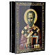 Russian lacquer icon box St Nicholas 22x16 s2