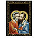Russian lacquer box, St Peter and Paul, 9x6 in s1