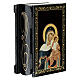 Box with Russian papier-maché lacquer, 3.5x2.5 in, Konevskaya Mother of God s2