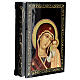 Box with Russian papier-maché lacquer, 5.5x4 in, Mother-of-God of Kazan s2