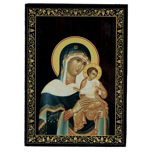 Pappmaché Schachtel Madonna Konevskaya, 14x10 cm 1