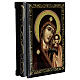 Box with Russian papier-maché lacquer, 5.5x4 in, Our Lady of Kazan s2