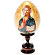 Uovo icona dipinta a mano Cristo Pantocratore s1