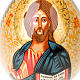 Uovo icona dipinta a mano Cristo Pantocratore s4