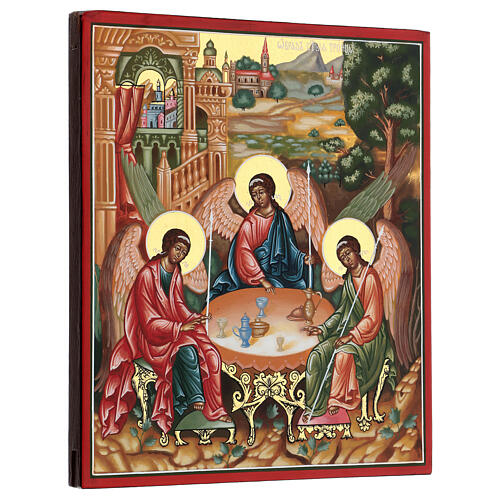 Ícone Santíssima Trindade de Rublev Rússia 22x27 cm 3