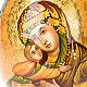 Uovo - icona Vergine di Vladimir manto marrone s4